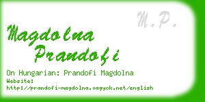 magdolna prandofi business card